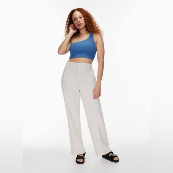 Babaton Sculpt One-Shoulder Ribbed Top Blue - Picture 2 of 9